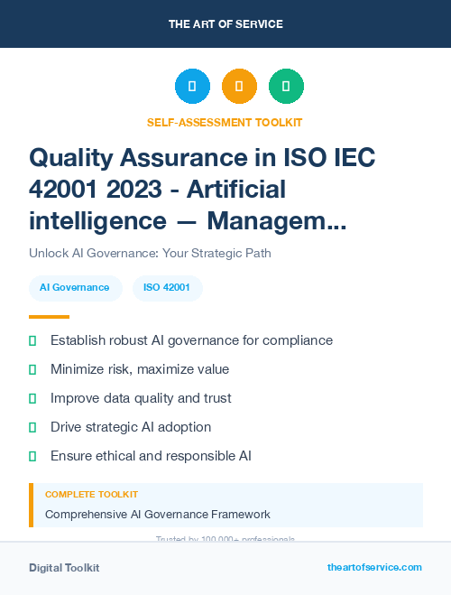 Quality Assurance in ISO IEC 42001 2023 - Artificial intelligence — Management system Dataset