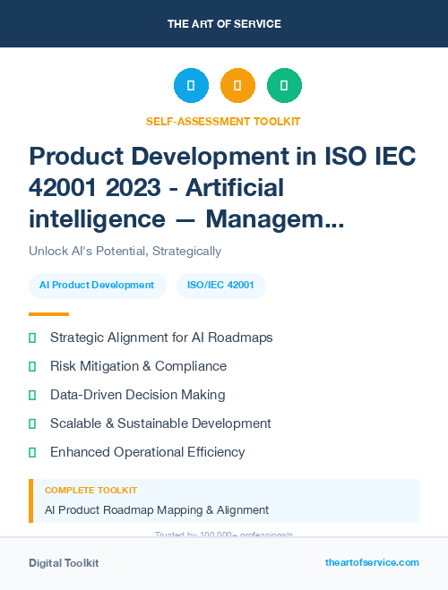 Product Development in ISO IEC 42001 2023 - Artificial intelligence — Management system Dataset