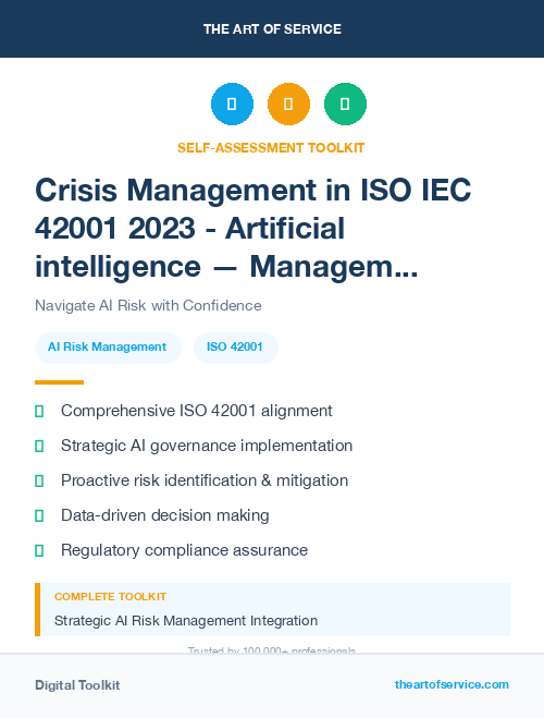 Crisis Management in ISO IEC 42001 2023 - Artificial intelligence — Management system Dataset