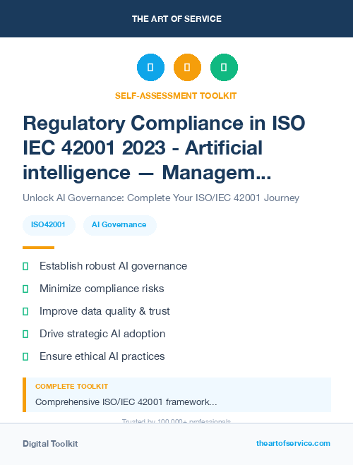 Regulatory Compliance in ISO IEC 42001 2023 - Artificial intelligence — Management system Dataset