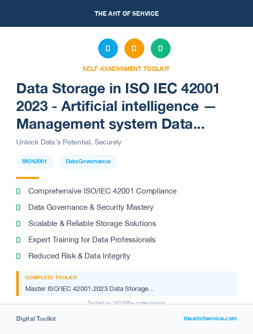 Data Storage in ISO IEC 42001 2023 - Artificial intelligence — Management system Dataset