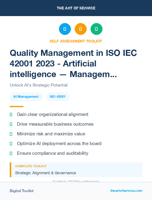 Quality Management in ISO IEC 42001 2023 - Artificial intelligence — Management system Dataset