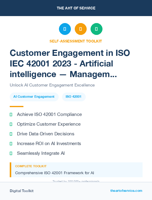 Customer Engagement in ISO IEC 42001 2023 - Artificial intelligence — Management system Dataset