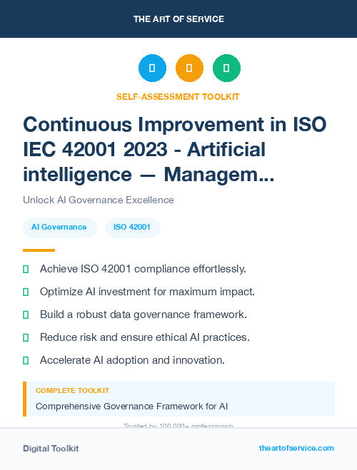 Continuous Improvement in ISO IEC 42001 2023 - Artificial intelligence — Management system Dataset