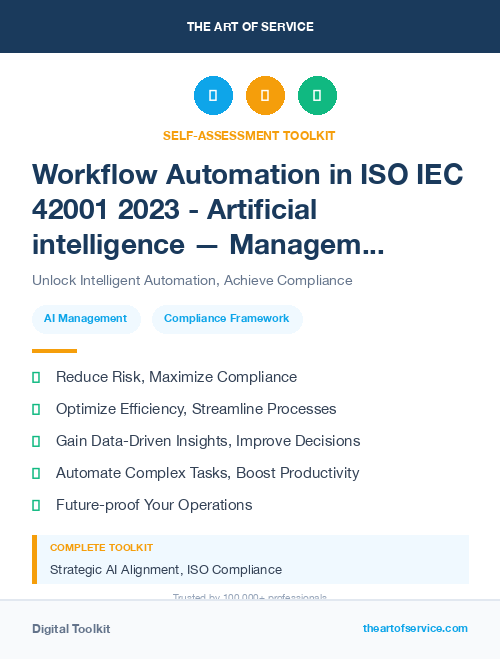 Workflow Automation in ISO IEC 42001 2023 - Artificial intelligence — Management system Dataset