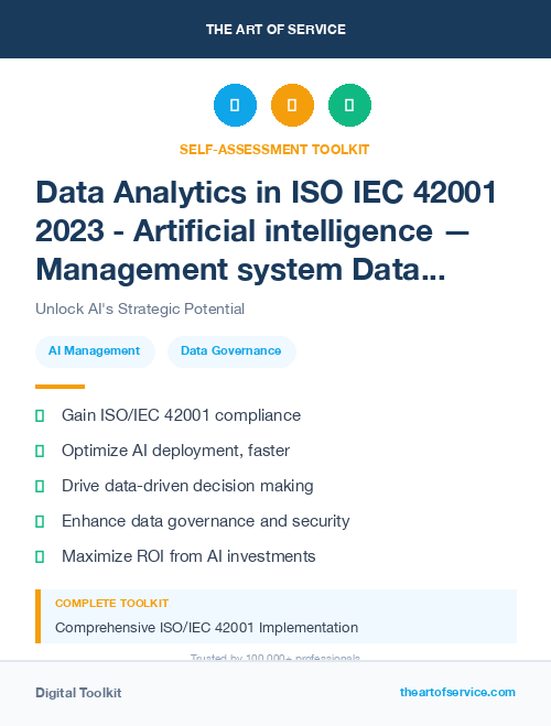 Data Analytics in ISO IEC 42001 2023 - Artificial intelligence — Management system Dataset