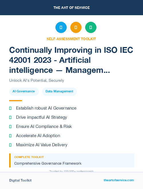 Continually Improving in ISO IEC 42001 2023 - Artificial intelligence — Management system v1 Dataset