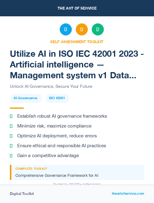 Utilize AI in ISO IEC 42001 2023 - Artificial intelligence — Management system v1 Dataset