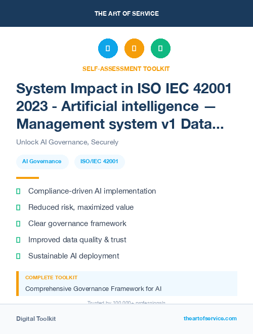 System Impact in ISO IEC 42001 2023 - Artificial intelligence — Management system v1 Dataset