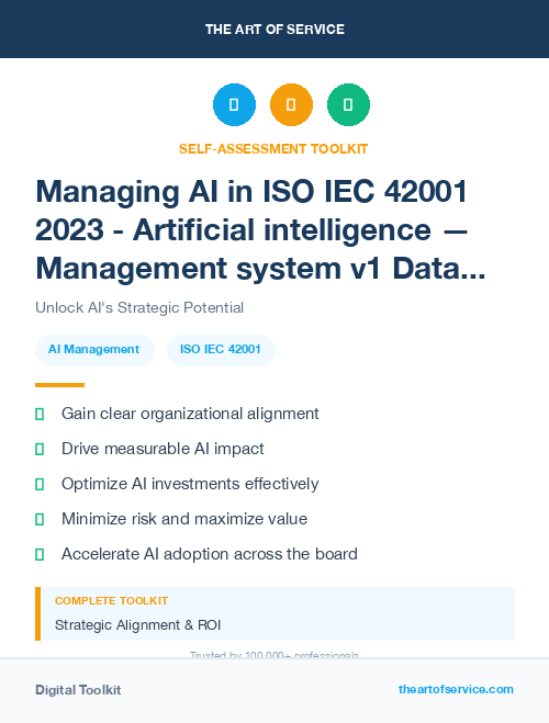 Managing AI in ISO IEC 42001 2023 - Artificial intelligence — Management system v1 Dataset