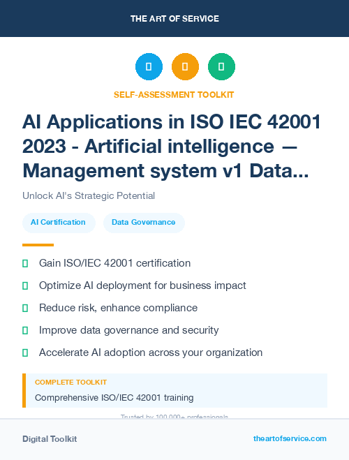AI Applications in ISO IEC 42001 2023 - Artificial intelligence — Management system v1 Dataset