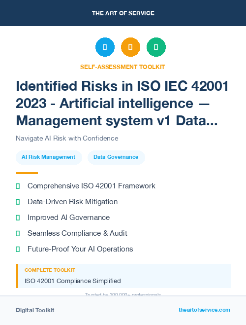 Identified Risks in ISO IEC 42001 2023 - Artificial intelligence — Management system v1 Dataset
