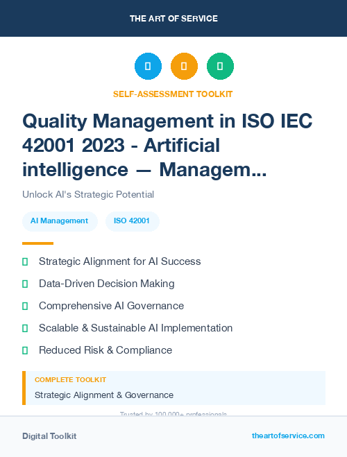 Quality Management in ISO IEC 42001 2023 - Artificial intelligence — Management system v1 Dataset