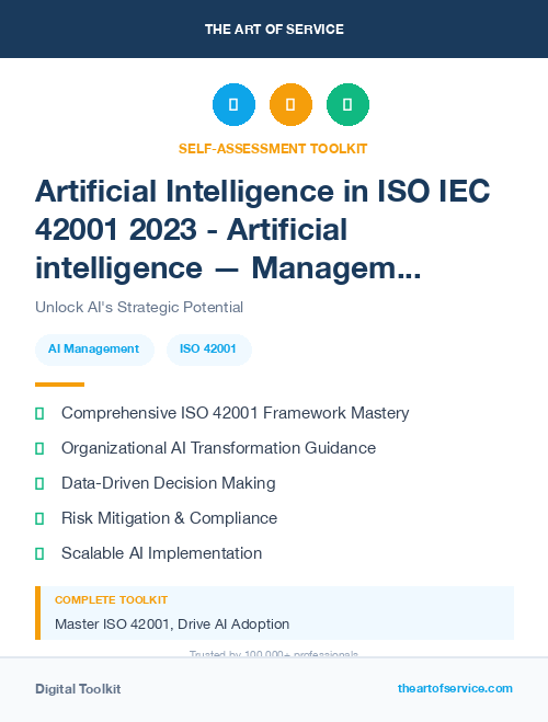 Artificial Intelligence in ISO IEC 42001 2023 - Artificial intelligence — Management system v1 Dataset