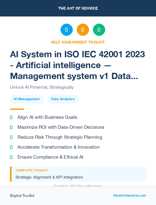 AI System in ISO IEC 42001 2023 - Artificial intelligence — Management system v1 Dataset