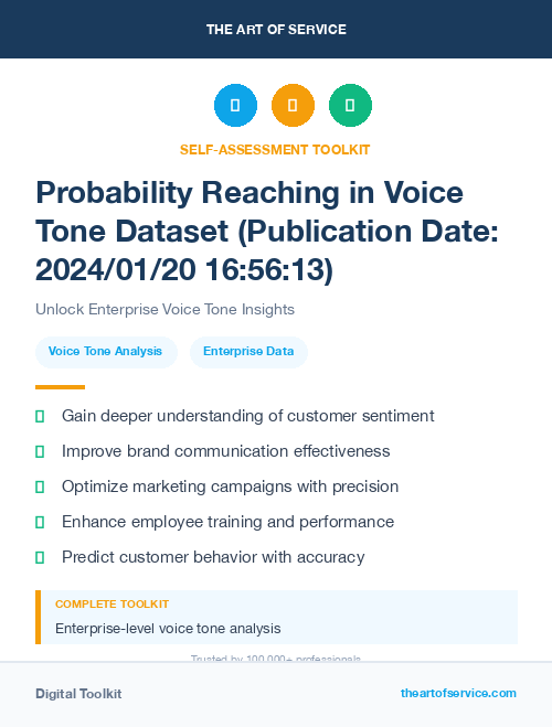 Probability Reaching in Voice Tone Dataset