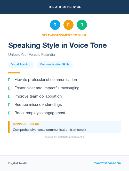 Speaking Style in Voice Tone