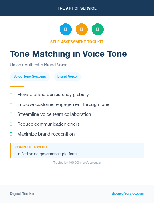 Tone Matching in Voice Tone