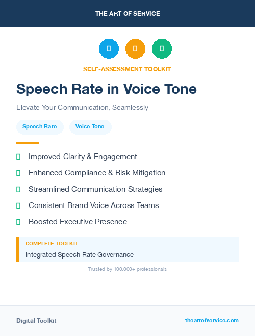 Speech Rate in Voice Tone