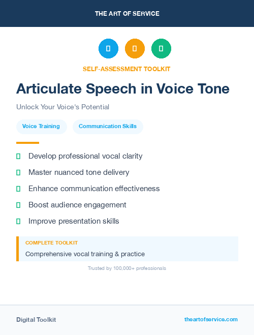 Articulate Speech in Voice Tone