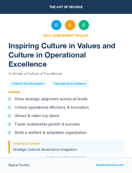 Inspiring Culture in Values and Culture in Operational Excellence