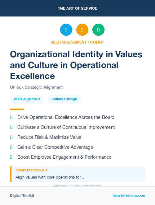 Organizational Identity in Values and Culture in Operational Excellence