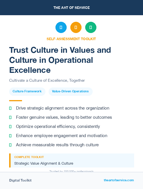 Trust Culture in Values and Culture in Operational Excellence