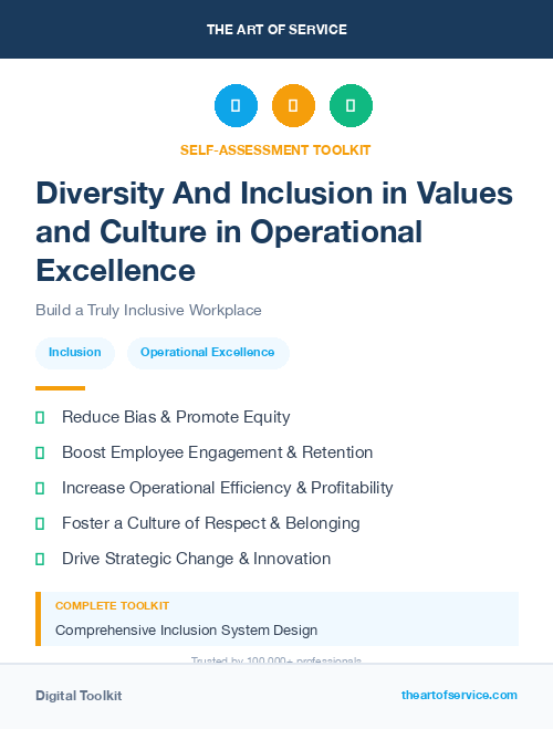 Diversity And Inclusion in Values and Culture in Operational Excellence