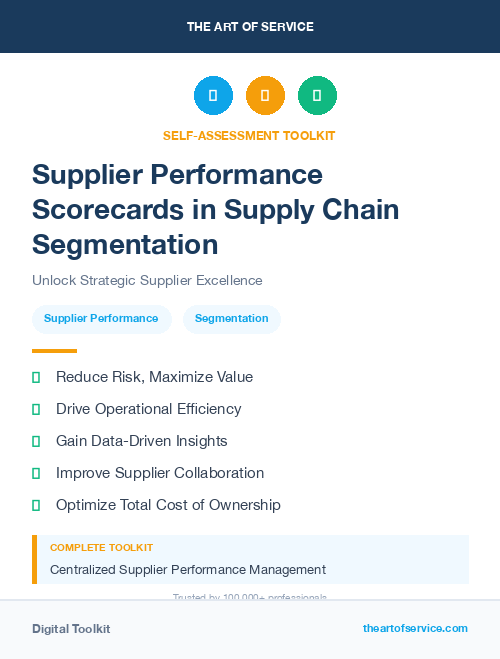 Supplier Performance Scorecards in Supply Chain Segmentation