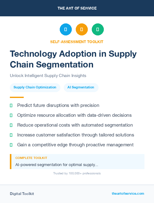 Technology Adoption in Supply Chain Segmentation