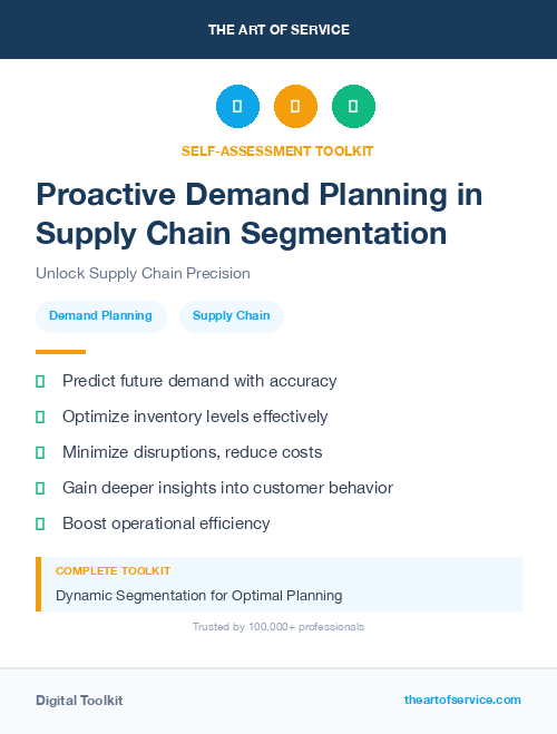 Proactive Demand Planning in Supply Chain Segmentation