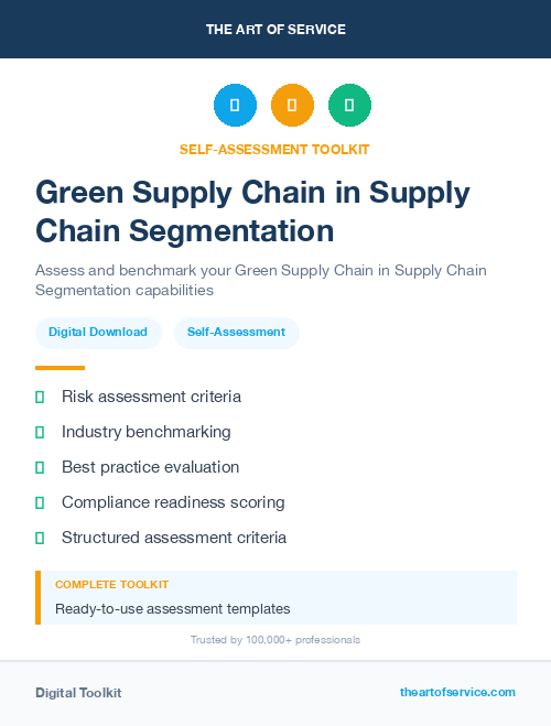 Green Supply Chain in Supply Chain Segmentation