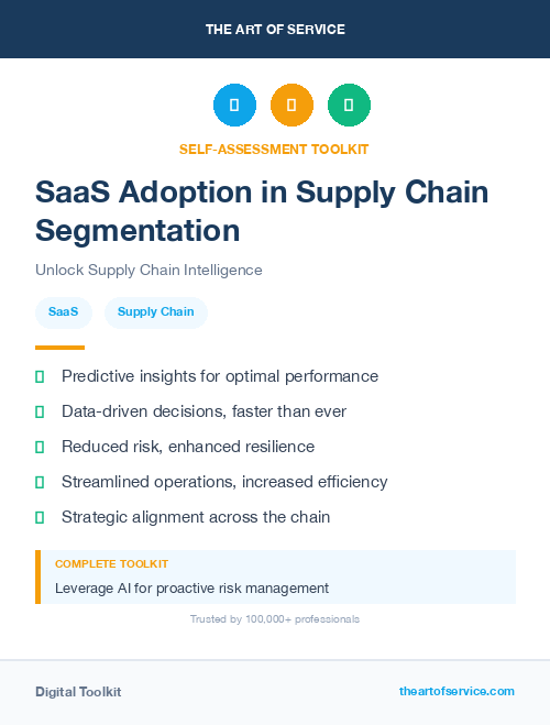 SaaS Adoption in Supply Chain Segmentation
