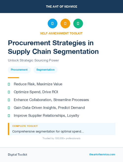 Procurement Strategies in Supply Chain Segmentation