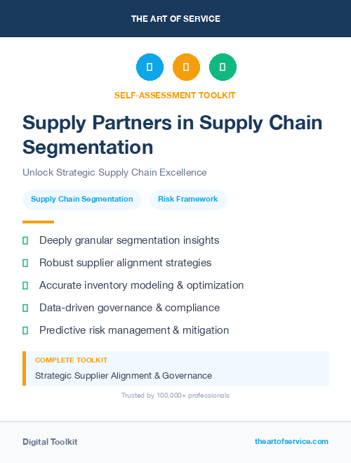 Supply Partners in Supply Chain Segmentation