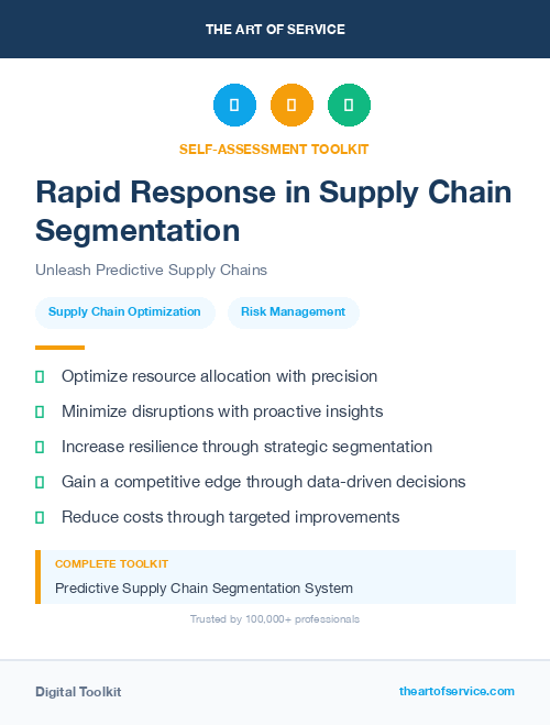 Rapid Response in Supply Chain Segmentation