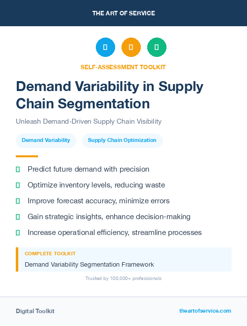 Demand Variability in Supply Chain Segmentation