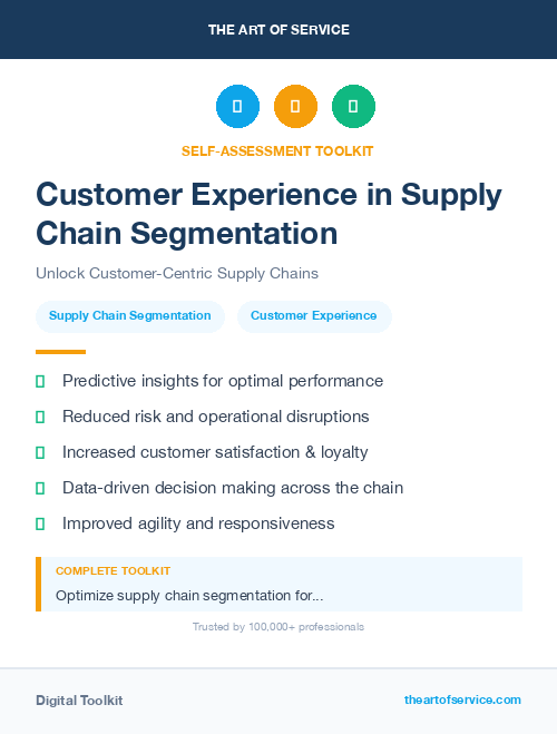 Customer Experience in Supply Chain Segmentation