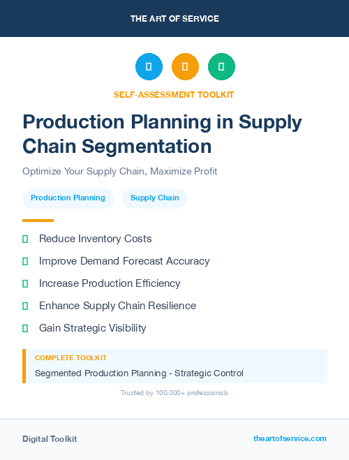 Production Planning in Supply Chain Segmentation