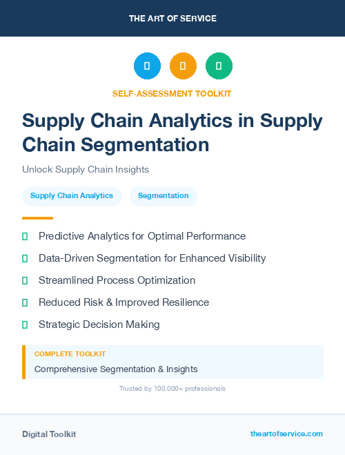 Supply Chain Analytics in Supply Chain Segmentation