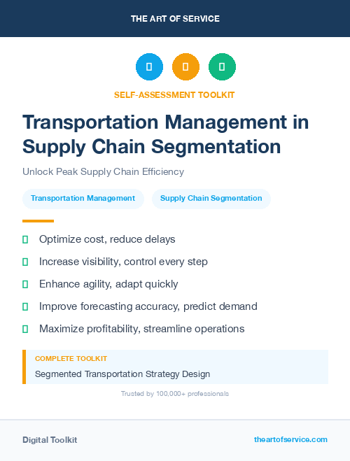 Transportation Management in Supply Chain Segmentation