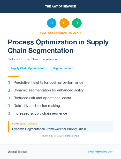 Process Optimization in Supply Chain Segmentation