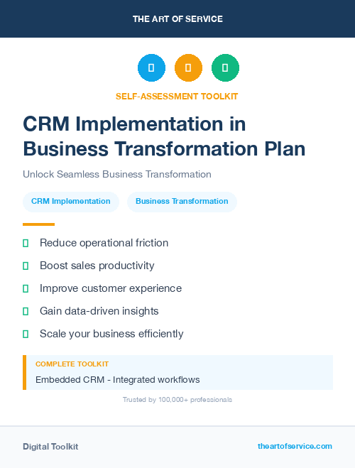 CRM Implementation in Business Transformation Plan
