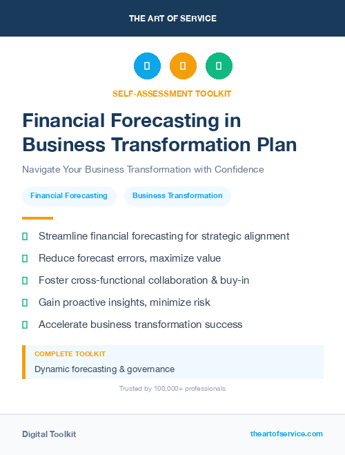 Financial Forecasting in Business Transformation Plan