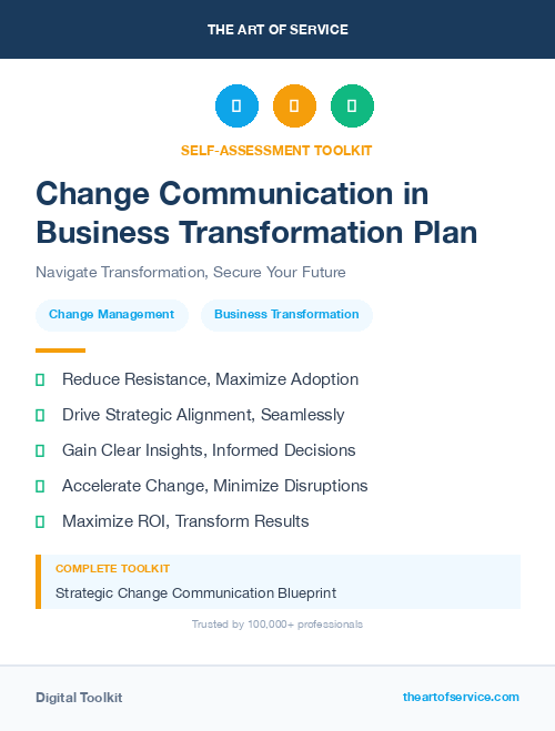 Change Communication in Business Transformation Plan