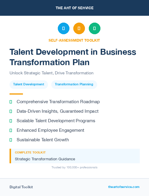 Talent Development in Business Transformation Plan