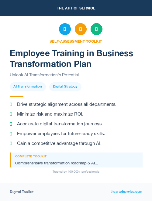 Employee Training in Business Transformation Plan