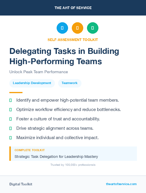 Delegating Tasks in Building High-Performing Teams