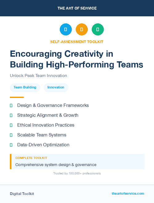 Encouraging Creativity in Building High-Performing Teams