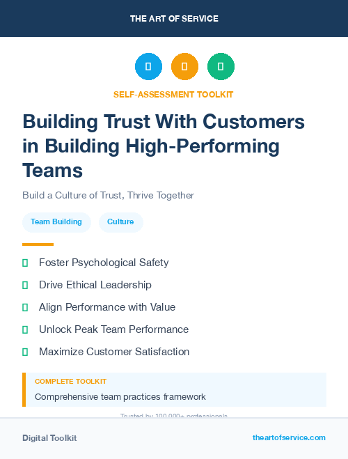 Building Trust With Customers in Building High-Performing Teams